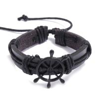 Männer Armband, Kunstleder, mit Zinklegierung, Vintage & Modeschmuck, 170x12mm, verkauft von PC