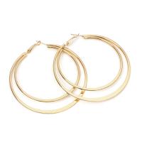 Brass Hoop Earring, plated, fashion jewelry & for woman nickel, lead & cadmium free 