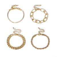 Zinc Alloy Bracelet Set, Geometrical Pattern, plated & for woman 57mm,160+50mm 