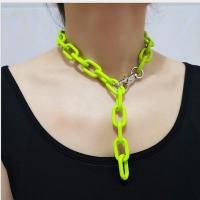 Collar de Declaración, aleación de zinc, Patrón Geométrico, chapado, diferente color y patrón para la elección & Ajustable, más colores para la opción, 500+50mm, Vendido por Sarta