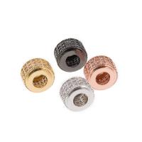 Brass Spacer Beads, plated, DIY & micro pave cubic zirconia 