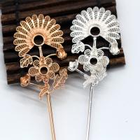 Hair Stick Findings, Brass, Bouquet, plated, DIY 165*65*43mm 