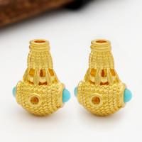 Brass  Guru Bead, plated, DIY, golden, 15*10mm 