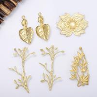 Brass Hair Accessories DIY Findings, plated golden, 45*30mm 