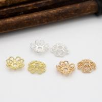 Brass Bead Cap, Flower, plated, DIY 2*8MM 