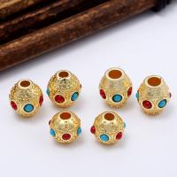 Beaucoup de perles de cuivre, laiton, ellipse, Placage, DIY & styles différents pour le choix, doré, 8*8uff2duff2d, Vendu par PC