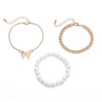 Zinklegierung Armband-Set, Armband, Modeschmuck & für Frau, Goldfarbe, verkauft von setzen