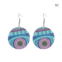 Boucle d'oreille de goutte en fer, bijoux de mode, plus de couleurs à choisir, Vendu par paire