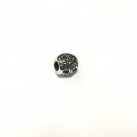 perles de grand trou en inox , Acier inoxydable 316, poli, DIY, 11.75mm, Diamètre inté Environ 4mm, Vendu par PC