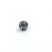 perles de grand trou en inox , Acier inoxydable 316, Placage, DIY, 9.71mm, Diamètre inté Environ 4mm, Vendu par PC