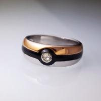 Zinc Alloy Finger Ring, portable rose gold color 