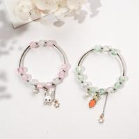 Fashion Zinc Alloy Bracelets, with Crystal, plated & for woman & enamel 8mm,20mm Approx 14-20 cm 