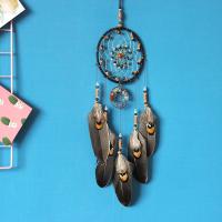 Fashion Dream Catcher, Iron, with Feather, durable, dark brown 