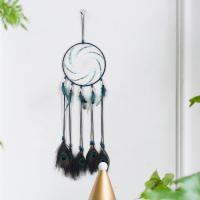 Fashion Dreamcatcher, Eisen, mit Feder, nachhaltiges, dunkelbraun, verkauft von PC