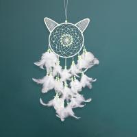 Mode Dreamcatcher, plume, avec Fil de coton, fait à la main, durable & motif tissé & styles différents pour le choix, plus de couleurs à choisir, Vendu par PC