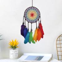 Mode Dreamcatcher, fer, avec plume, fait à la main, durable & styles différents pour le choix, plus de couleurs à choisir, Vendu par PC