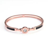 Titane bracelet en acier et bracelet, Acier titane, Rond, Placage, pour femme, couleur or rose, 55mm, Vendu par PC