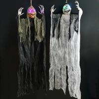 Plastic Halloween Ornaments, with Cloth, Skull, half handmade, Halloween Jewelry Gift 1150*680mm 