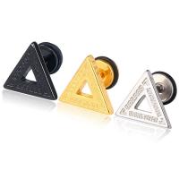 Acier titane boucle d oreille dormeuse, triangle, Portable & unisexe, plus de couleurs à choisir Vendu par PC