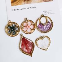 Zinc Alloy Jewelry Pendants, with Cotton Thread, DIY 