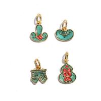 Cloisonne Pendants, Brass, portable & DIY 