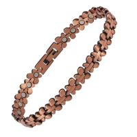 Cuivre bracelet, avec Aimant, Placage, magnétique & pour femme, 9mm Environ 8.85 pouce, Vendu par brin