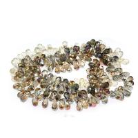 Perles de cristal larme, Cristal naturel, naturel, différentes couleurs et motifs pour le choix & DIY & facettes, plus de couleurs à choisir, 22*12mm Environ 1mm Vendu par brin