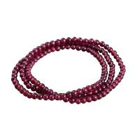 Garnet Multilayer Bracelets, Round, natural, Unisex, purple, 3-5uff0c1080mm 