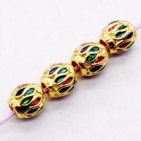 Cloisonne Beads, Zinc Alloy, DIY & enamel, gold 