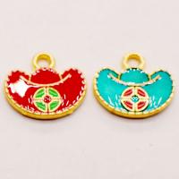 Zinc Alloy Enamel Pendants, double-sided enamel & DIY 