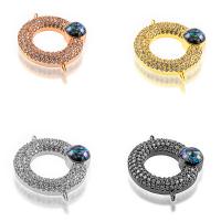 Cubic Zirconia Micro Pave Brass Connector, plated, DIY & micro pave cubic zirconia 