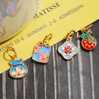 Cloisonne Pendants, Brass, DIY 