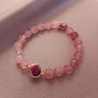 Quarz Armbänder, Strawberry Quartz, für Frau & facettierte, 200mm, verkauft von Strang