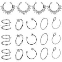 Stainless Steel Clip Earrings, fashion jewelry & for woman 