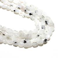 Natural Moonstone Beads, Ellipse, DIY, white 