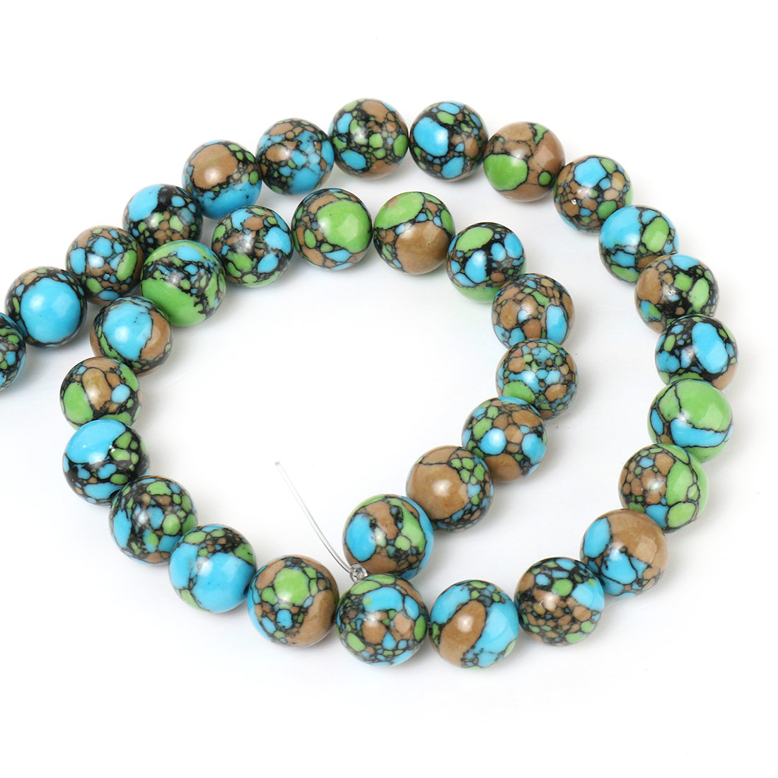 Synthetic Turquoise Beads, Round, polished, different size for choice, more colors for choice, Length:Approx 15 Inch, Sold By Strand