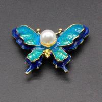 Zinc Alloy Jewelry Pendants, Butterfly, DIY & enamel 40*34mm 