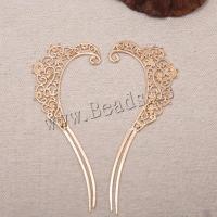 Hair Stick Findings, Brass, plated, DIY & hollow 135*58mm 