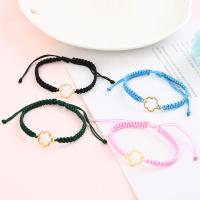 Fashion Zinc Alloy Bracelets, Flower, plated, Length Adjustable & woven pattern & for woman & hollow 