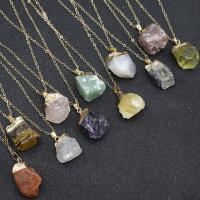 Gemstone Jewelry Pendant, Quartz, irregular, gilding & DIY 25~35,16~27mm 