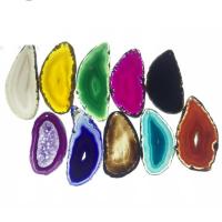 Ice Quartz Agate Pendants, Clear Quartz, polished, random style, mixed colors 