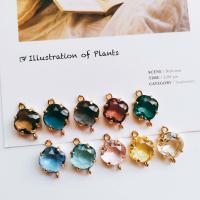 Zinc Alloy Charm Connector, with Crystal, DIY 