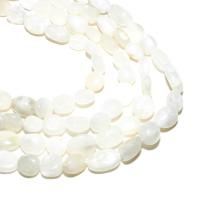 Natural Moonstone Beads, Ellipse, DIY, white 