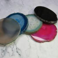 Ice Quartz Agate Pendants, Clear Quartz, random style & mixed, mixed colors 