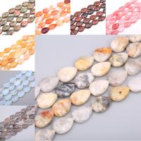 Gemischte Edelstein Perlen, Naturstein, Tropfen, poliert, unterschiedliche Farbe und Muster für die Wahl & DIY, keine, 13*18mm, verkauft von Strang