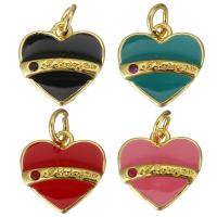 Cubic Zirconia Micro Pave Brass Pendant, Heart, plated, micro pave cubic zirconia & hollow Approx 4mm 