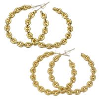 Brass Hoop Earring, gold color plated, for woman 