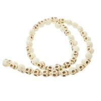 Howlite Beads, Skull, Carved, DIY, white 