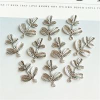 Pendentifs feuilles en alliage de zinc , DIY, argent, Vendu par PC