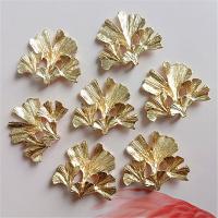 Pendentifs feuilles en alliage de zinc , DIY, doré, Vendu par PC